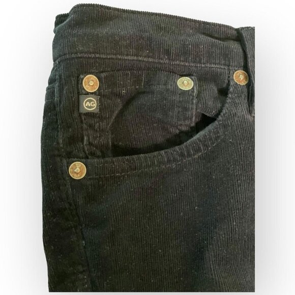 AG Adriano Goldschmied, The Stevie, Navy Blue Corduroy, Slim Straight Womens 27R - Picture 8 of 11